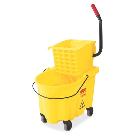 RUBBERMAID COMMERCIAL Side Press Mop Bucket and Wringer, Yellow RCP7480YEL